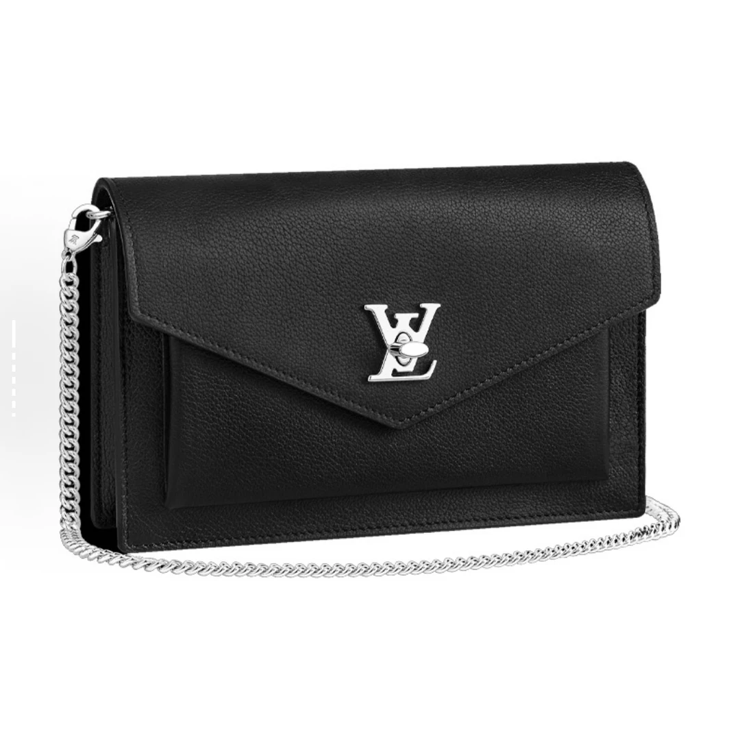 95新 LouisVuitton/路易威登 LV黑银LockMe链条包THRX219
