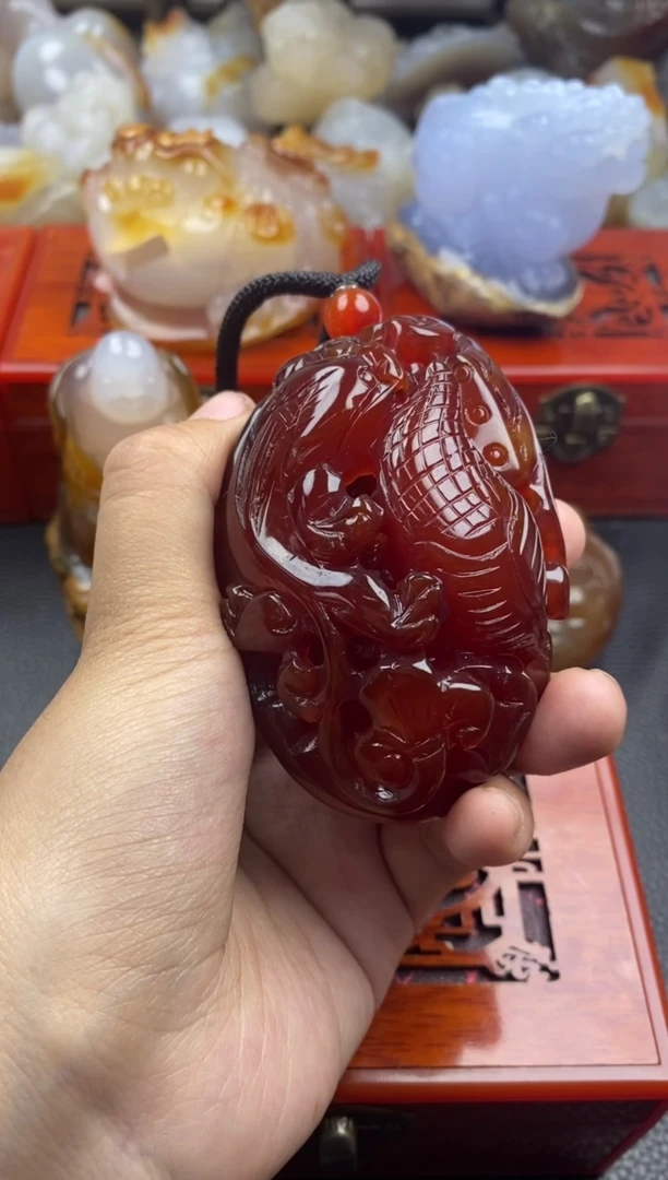玛瑙/玉髓手把未镶嵌皓**风00