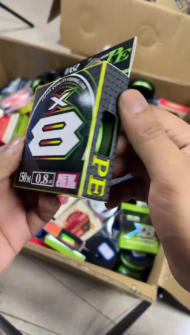 PE8编0.8号150米绿白色1盘路亚线拼手速（有包装）