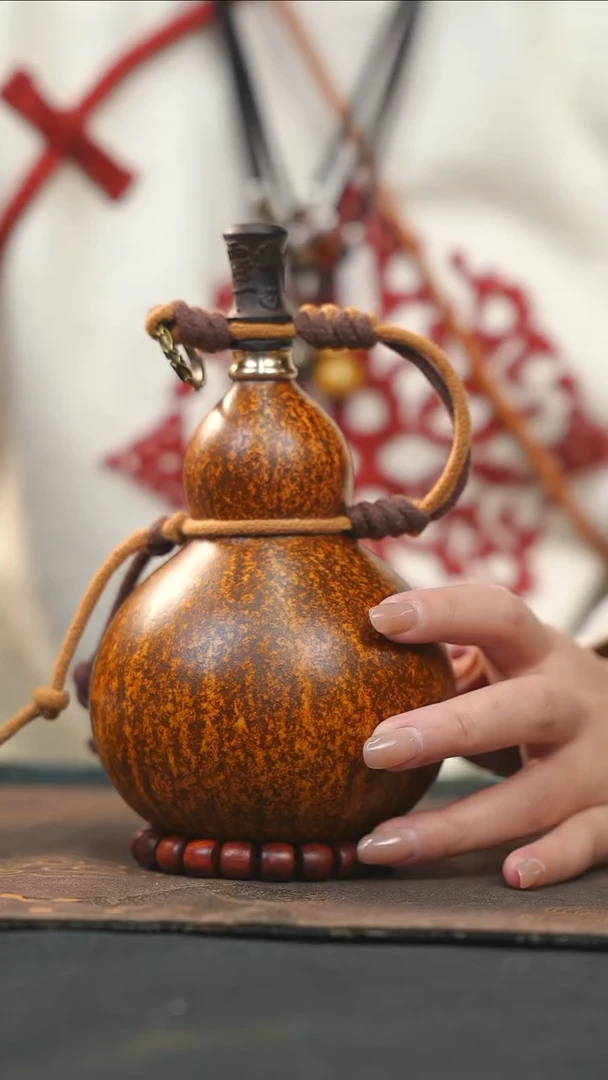 【闪购商品】RY153大漆酒葫芦不包手串及旋转底座