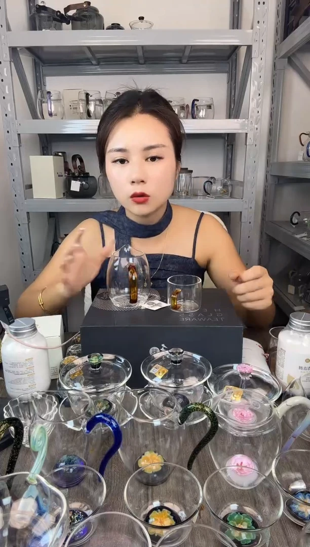 水晶玻璃无盖款花****3禾器 澄然公道杯 清禾杯琥珀色