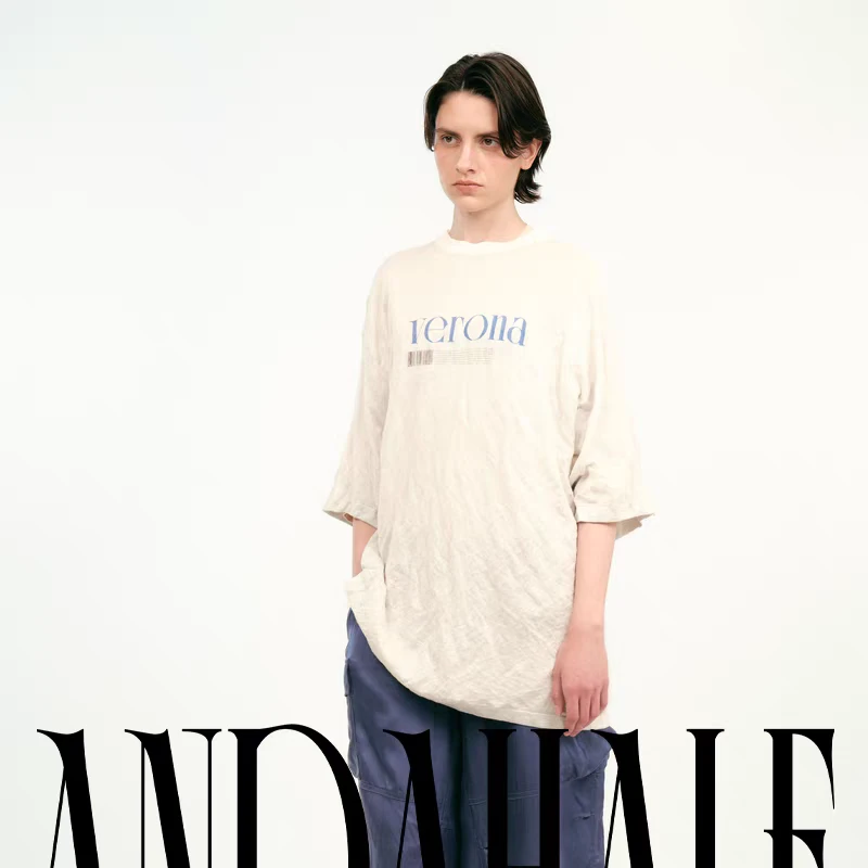 ANDAHALF 设计师品牌 25春夏印花针织短袖衫