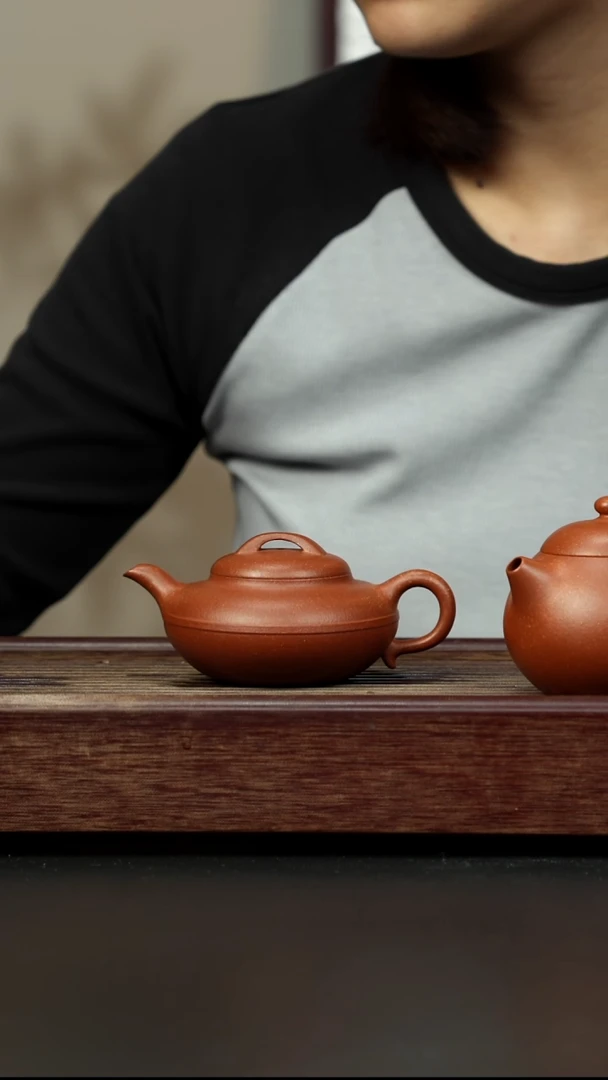 紫砂茶壶超矿标红降坡 线圆