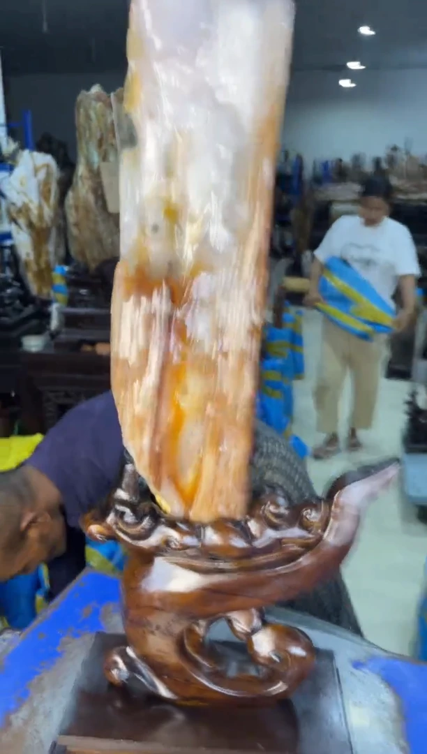 未镶嵌摆件硅化玉35