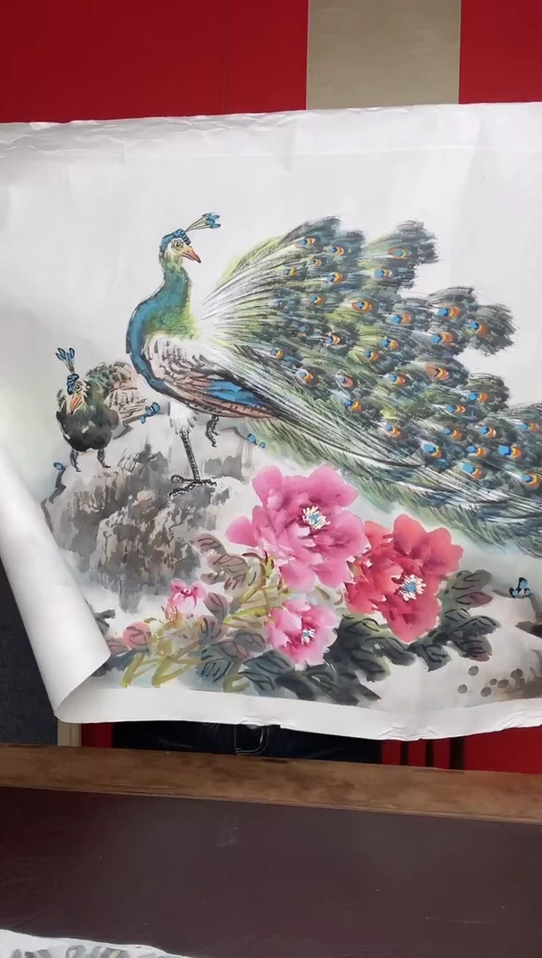 书法C****?WX 胡锁清 孔雀