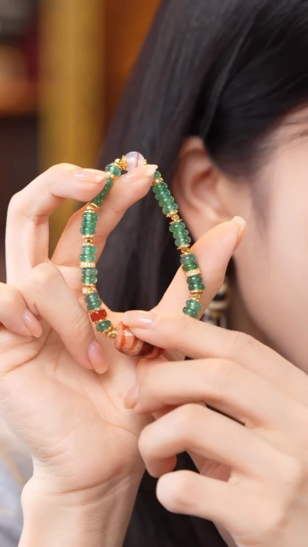 玛瑙/玉髓颈饰未镶嵌Z31995多样性发其一手串