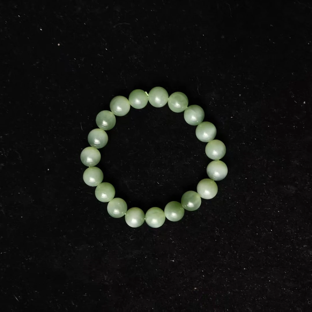 和田玉---碧玉猫眼手串1700