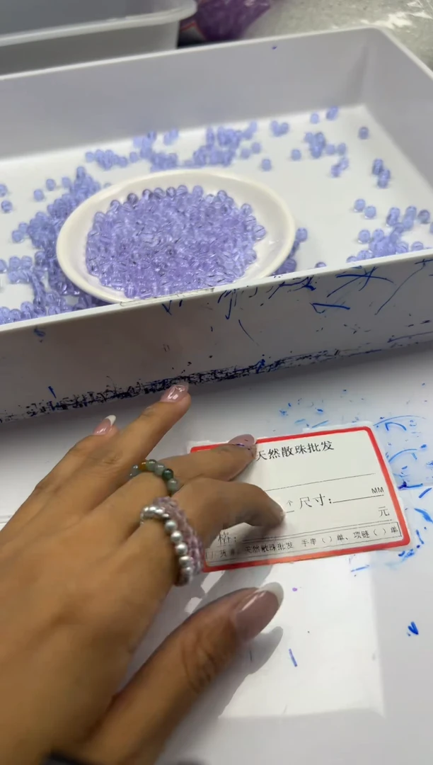 未镶嵌颈饰水晶w1653玻利维亚紫水晶6mm*40颗