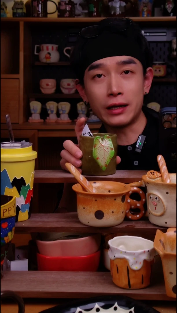 杯子陶景德镇可爱设计师款陶瓷32号（气泡 不影响使用 介意勿拍）