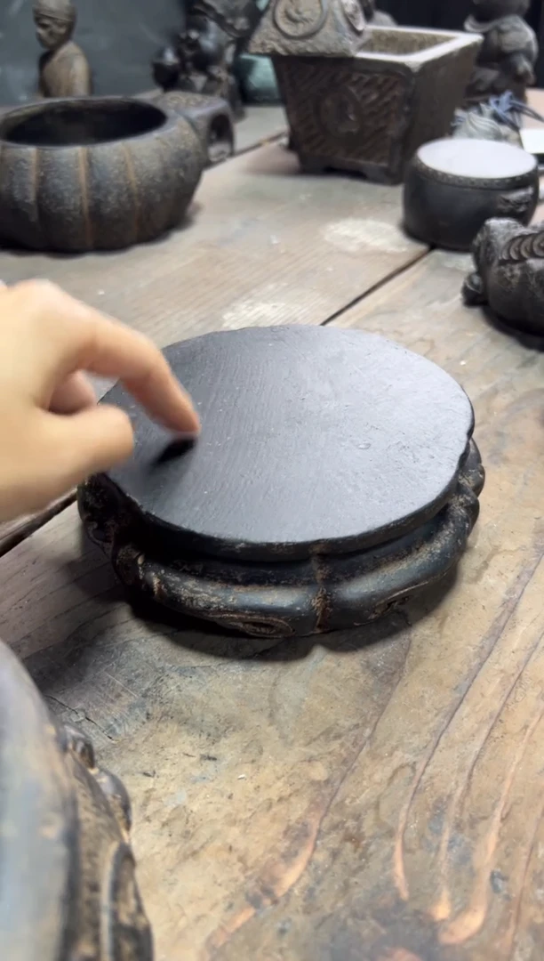 陶土【火山泥】金箍坛底座