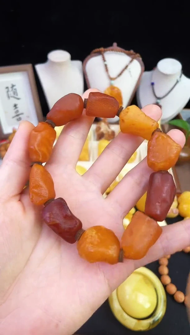 琥珀未镶嵌珠宝奇石柒月