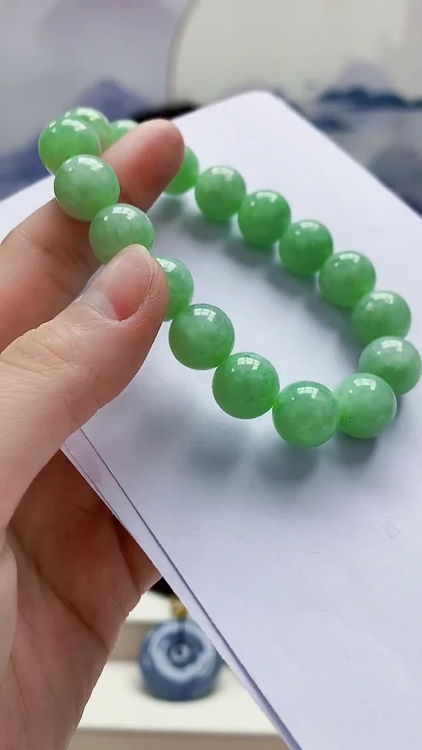 未镶嵌定制翡翠4852lr-毛货手串33