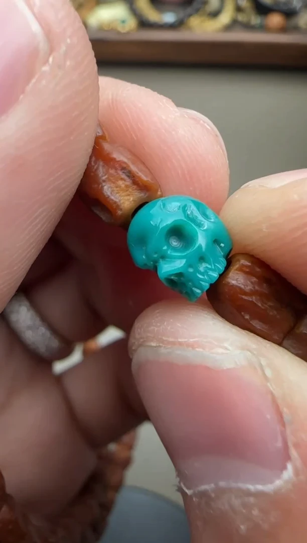 【闪购商品】绿松石珠子足金镶嵌珠子832138