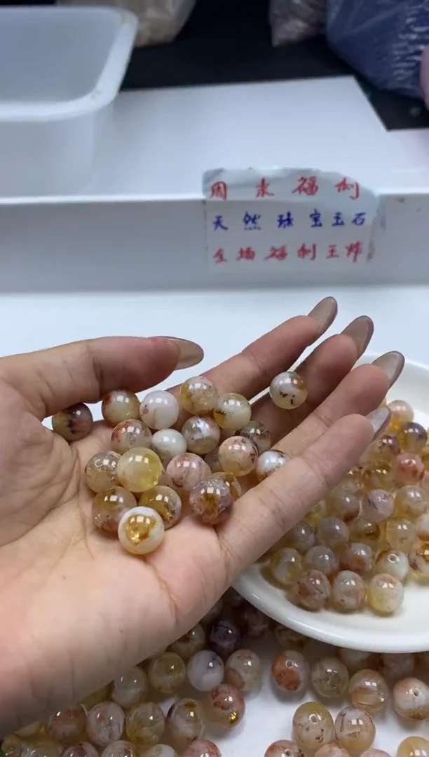 未镶嵌颈饰水晶x222黄塔晶10mm*20颗