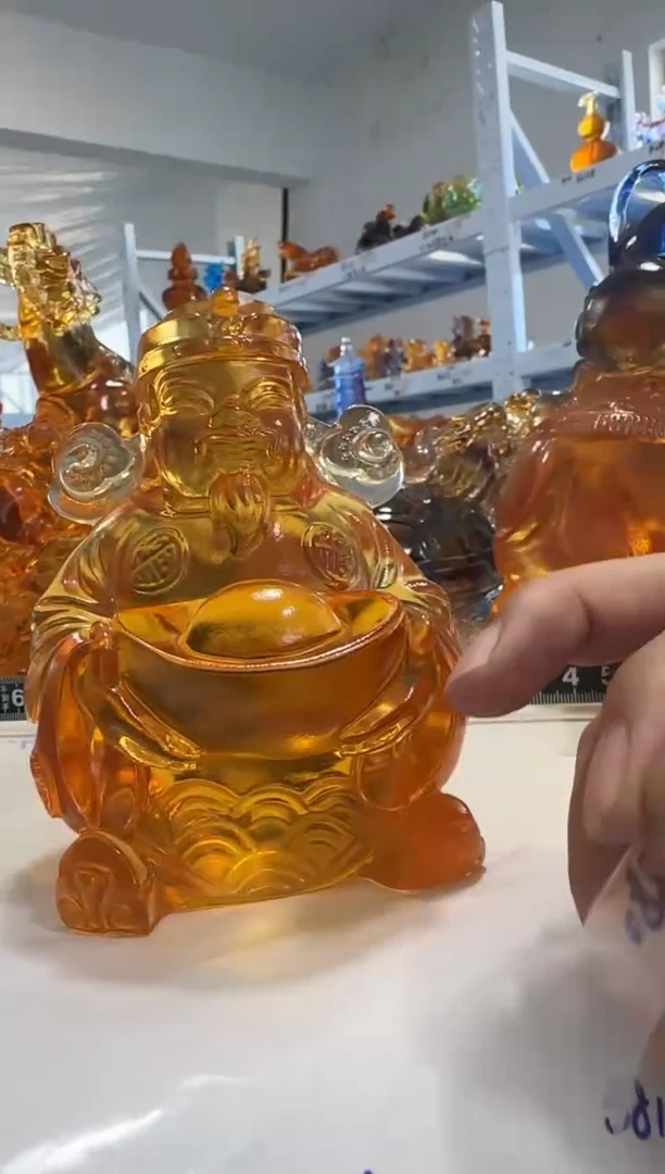 手工艺品琉璃380 古法琉璃 财爷 微瑕介意勿拍 不退不换