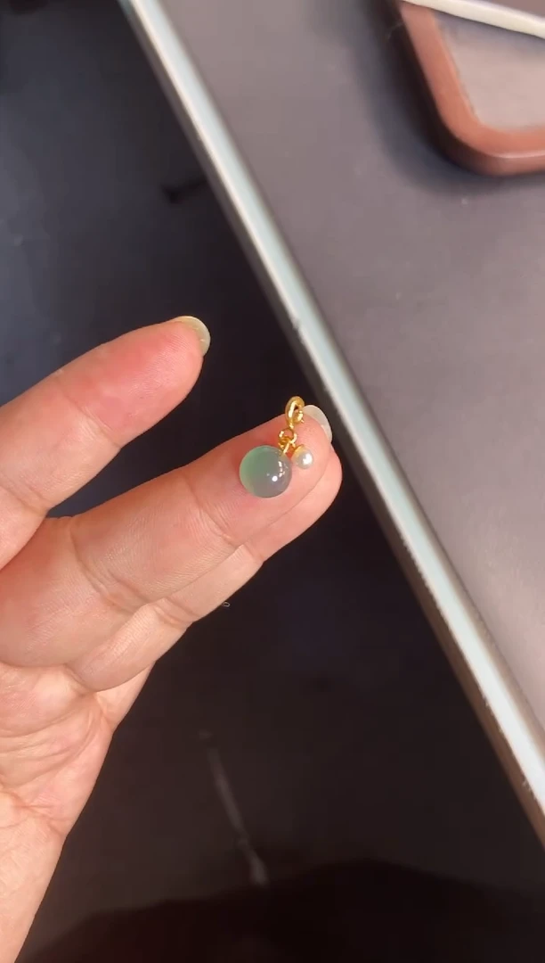 吊坠(不含链)银S925镶嵌翡翠1