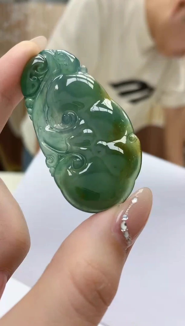 定制翡翠未镶嵌5028jw-毛货挂件90