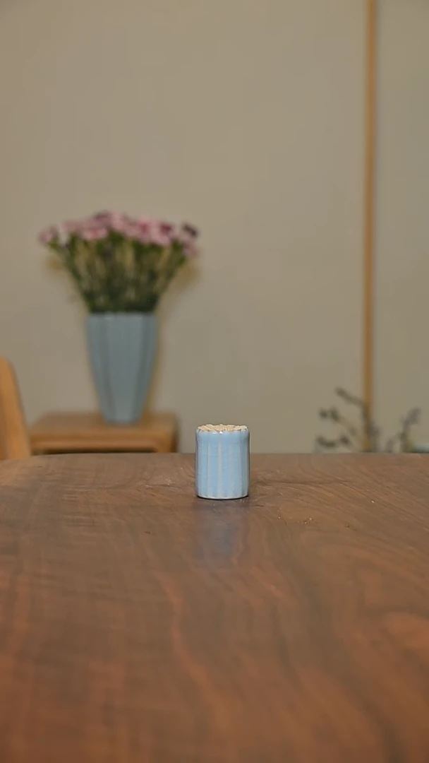 小雏菊盖置 天青 微瑕 无款