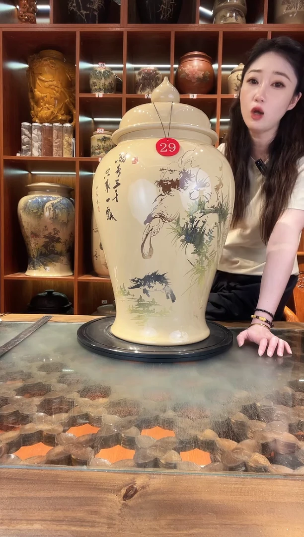 罐李旭泽作品大号将军缸@29