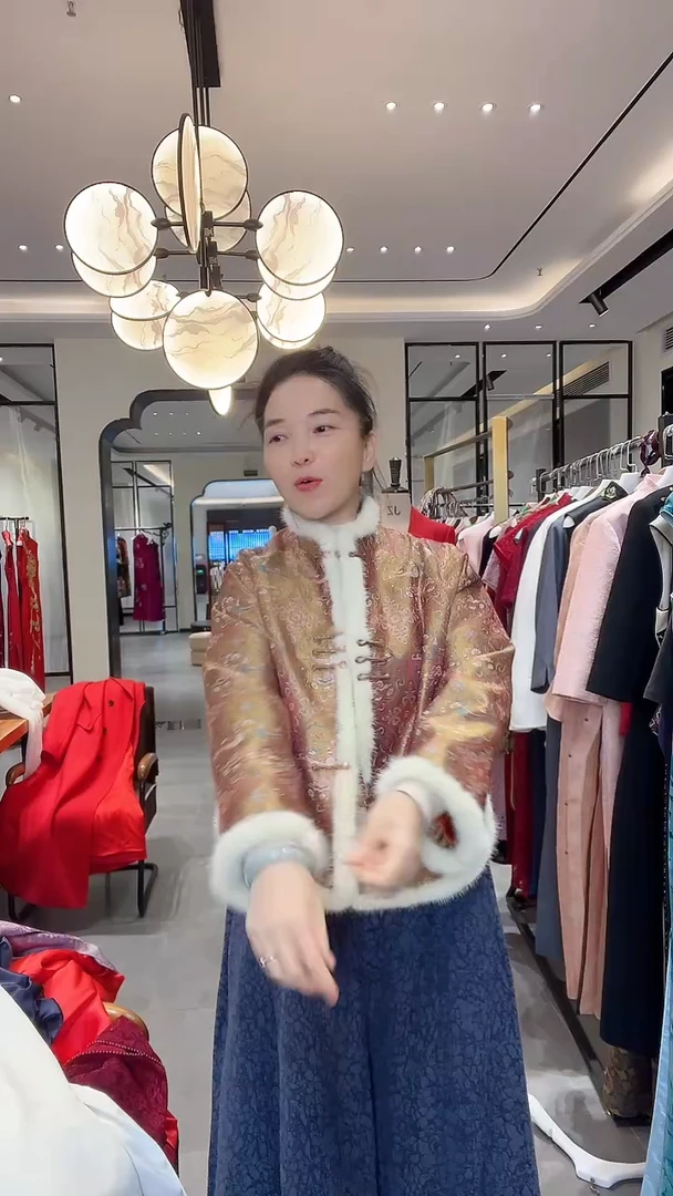 宋锦黄色新款宋锦上衣外套 均码 1399