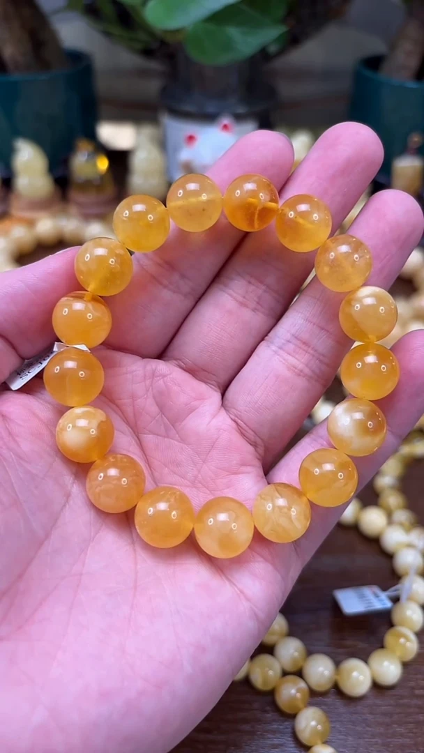 手串蜜蜡未镶嵌p45入门级臻品微瑕焦皮红手串 19.52克 12+mm