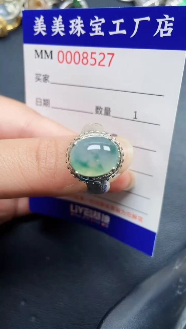 翡翠未镶嵌颈饰8527铜托