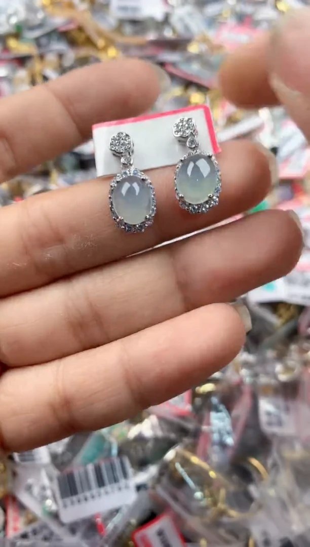 银S925镶嵌戒指翡翠222----8