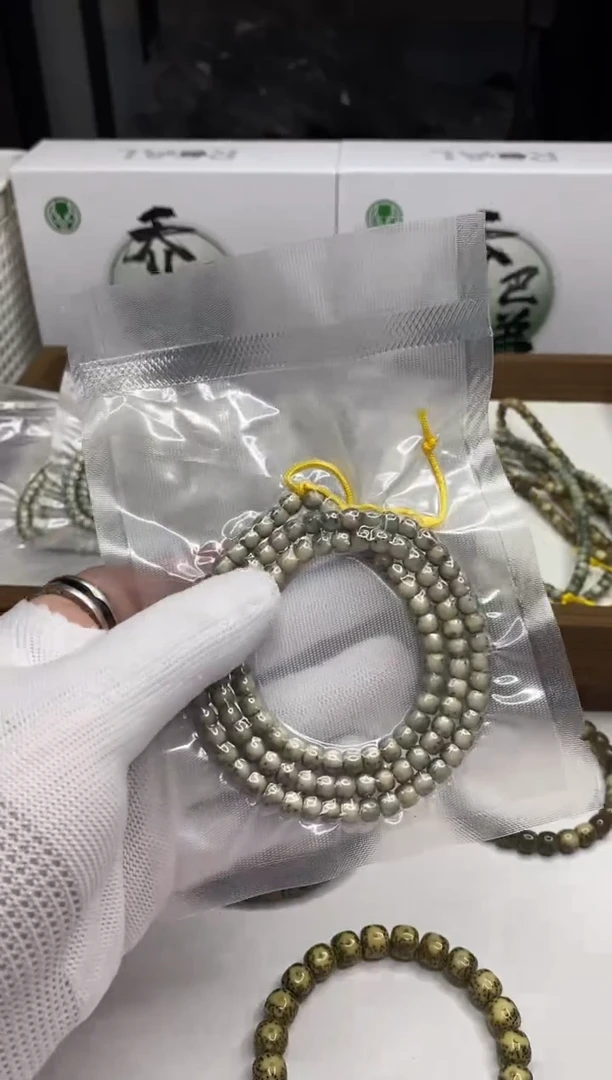 星月菩提手串159 石玉料玉化108脖挂6*5mm