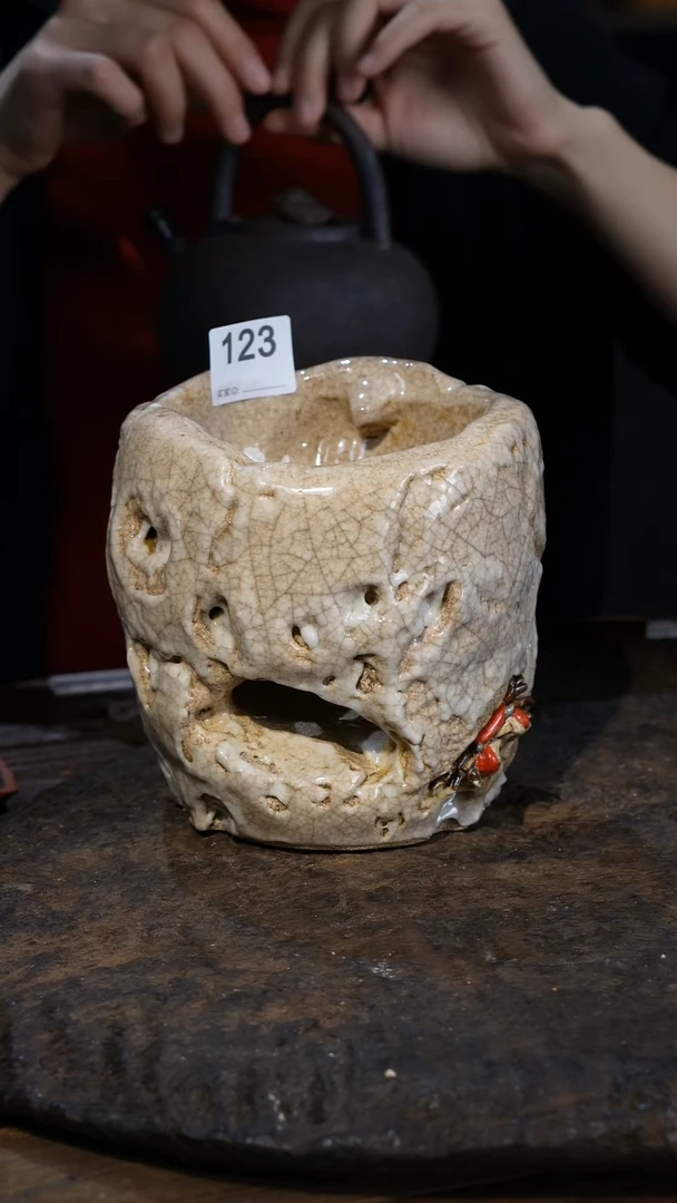 d****9全手工潮州原矿砂铫壶志野太湖石矮炉123