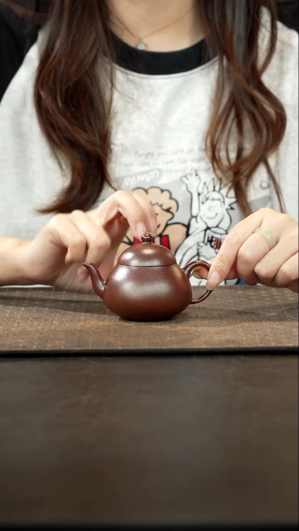茶壶紫砂柴烧底槽青梨式120cc
