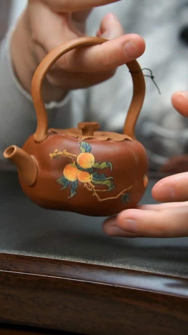 【闪购商品】紫砂茶壶柿子提梁壶微瑕