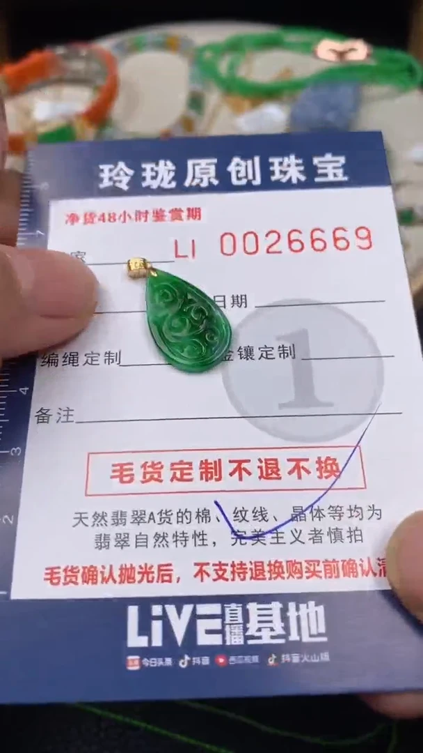 【闪购商品】翡翠颈饰未镶嵌翡翠净货26669