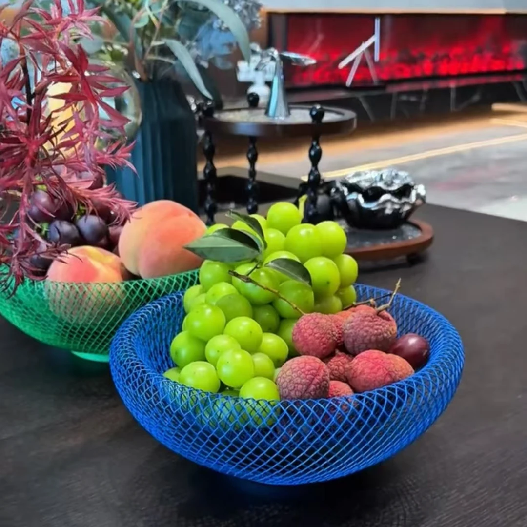 创意北欧风格水果篮现代简约铁艺水果盘客厅家用茶几零食框干果盘