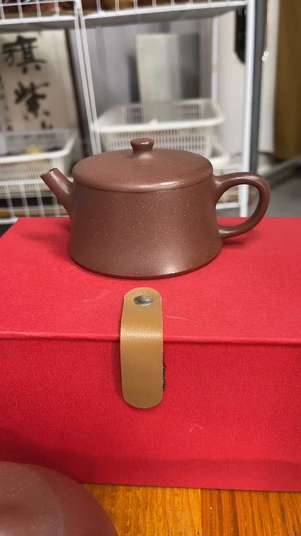 茶壶紫砂微瑕紫玉金砂云柱