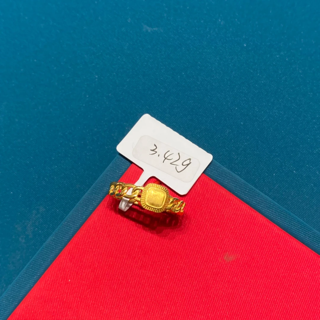 【灵动】足金999方块戒指  3.42g