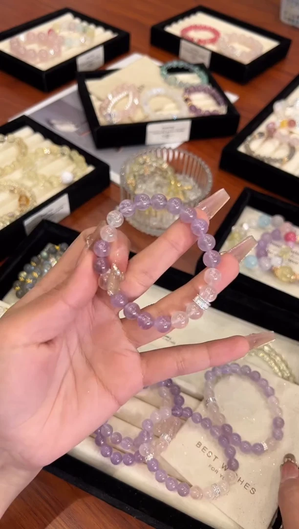 【闪购商品】水晶手链合金紫水晶手链x1574