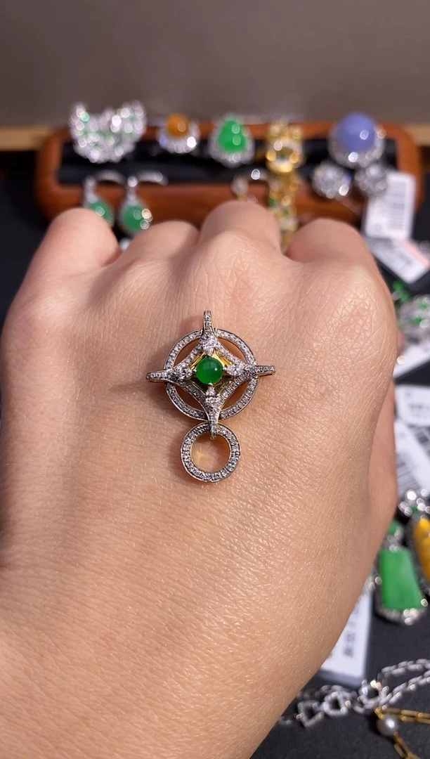 【闪购商品】定制翡翠18K金镶嵌定金