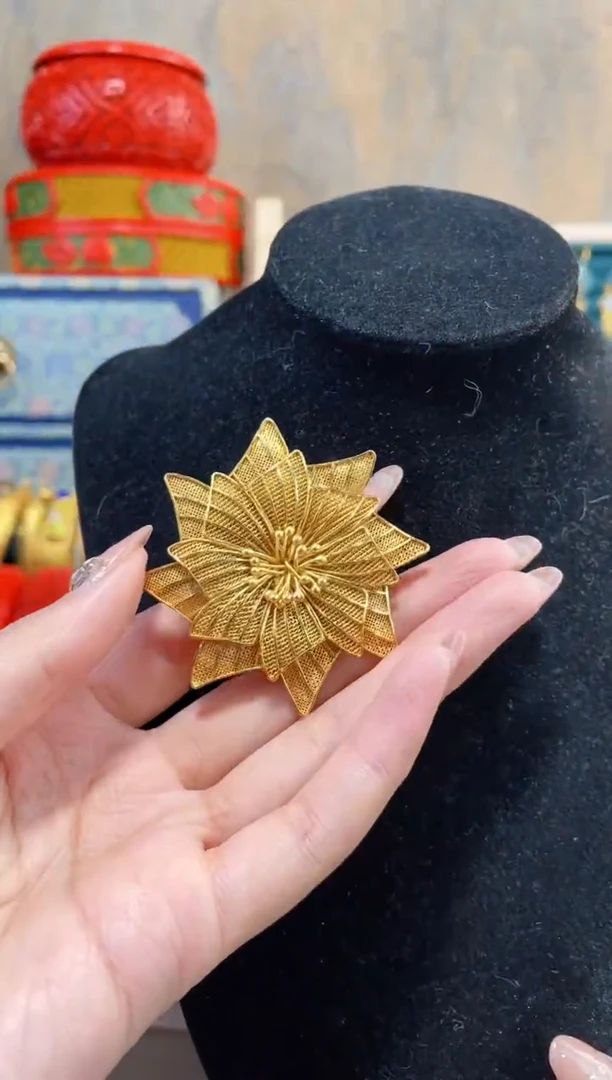 【闪购商品】非遗绝技花丝镶嵌胸针