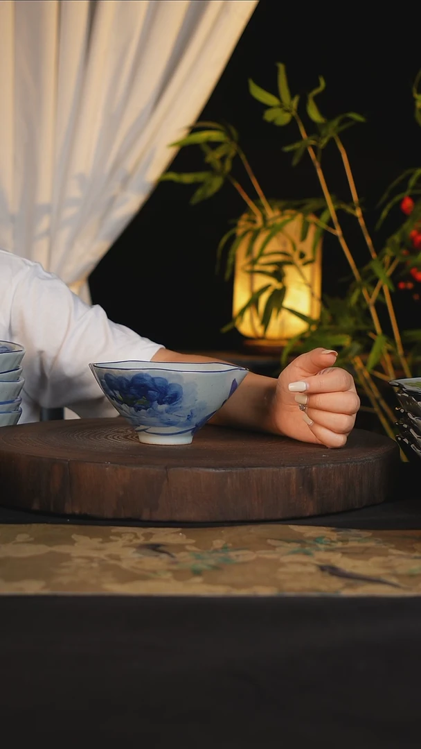 碗景德镇手工手绘高温釉下彩可进蒸箱烤箱微波炉洗碗机