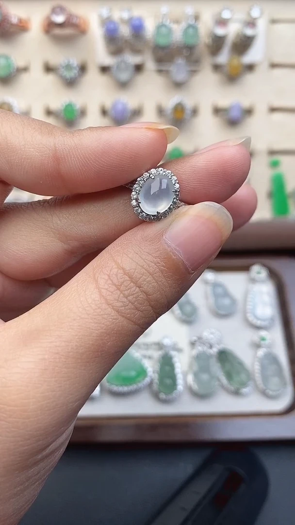 银S925镶嵌定制翡翠759969