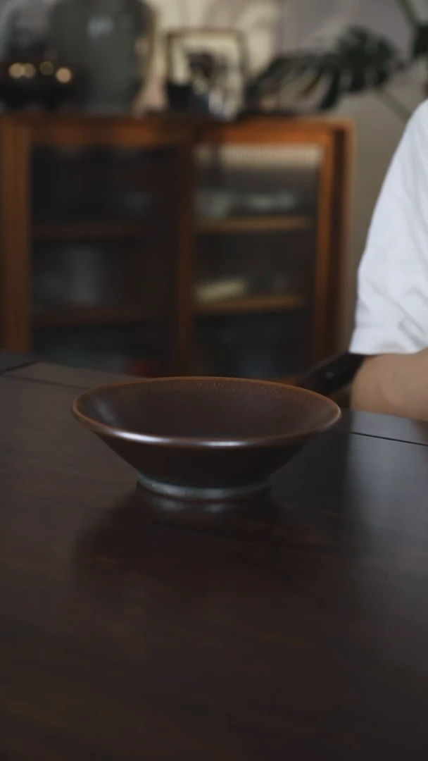 素直铁锈红壶承/15.7cm