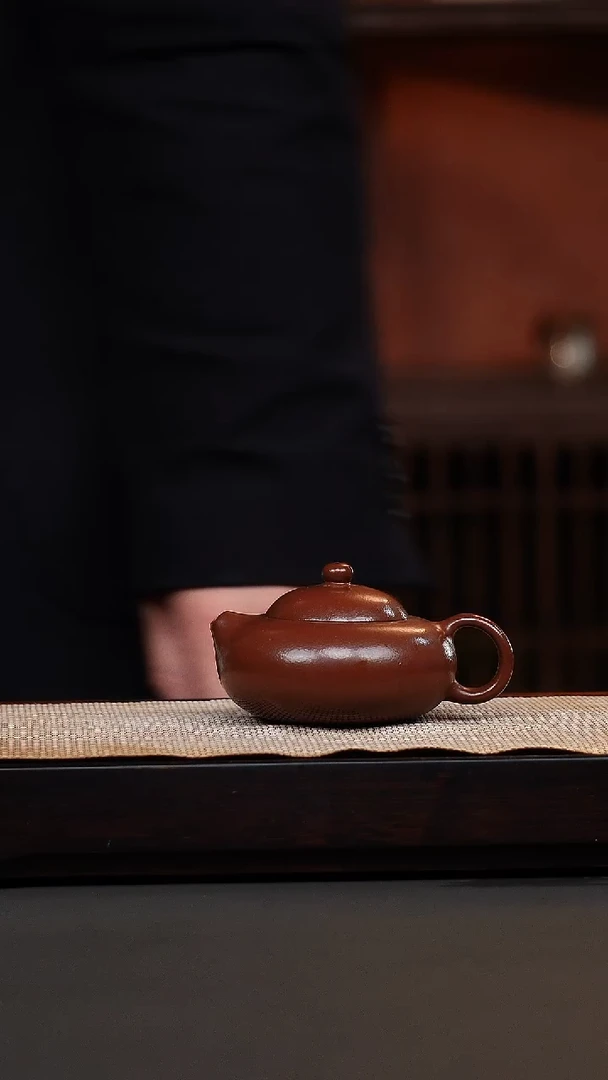 茶壶紫砂紫朱泥全手扁西施
