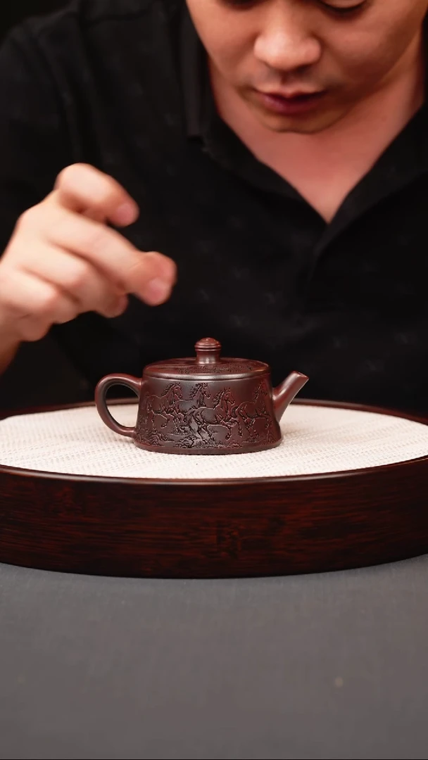 茶壶紫砂古红泥柱础