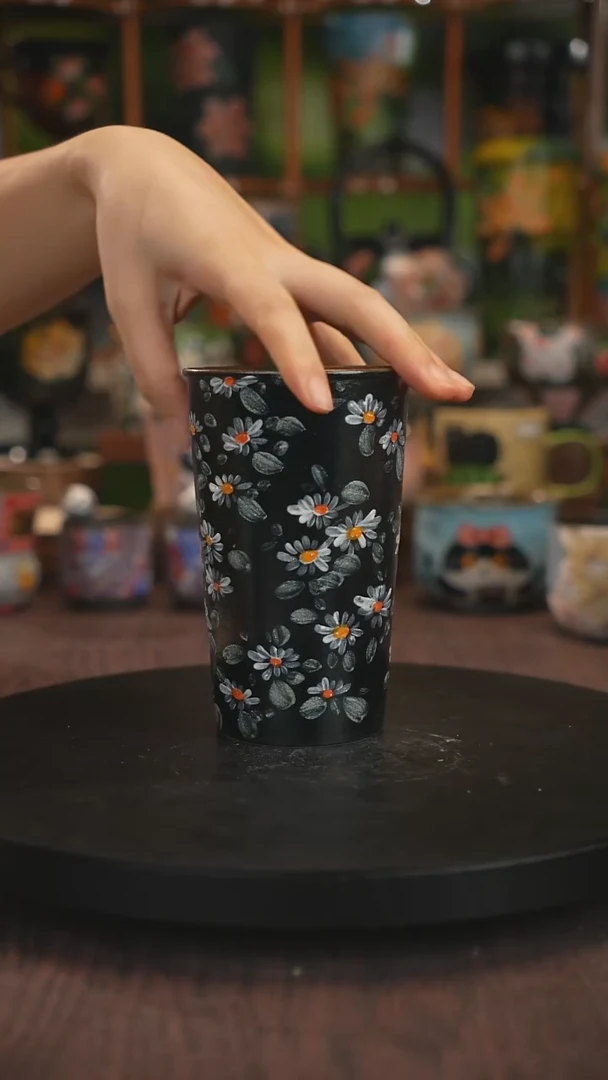 紫砂油画手绘釉下彩
