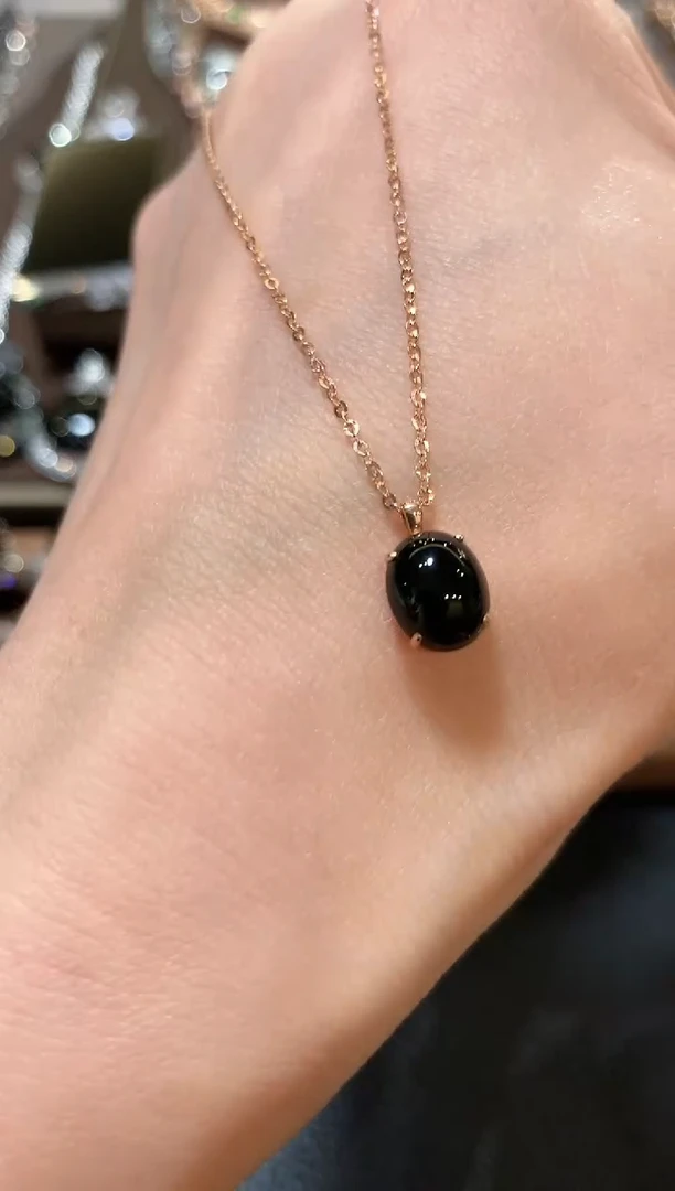 套链18K金镶嵌翡翠m6