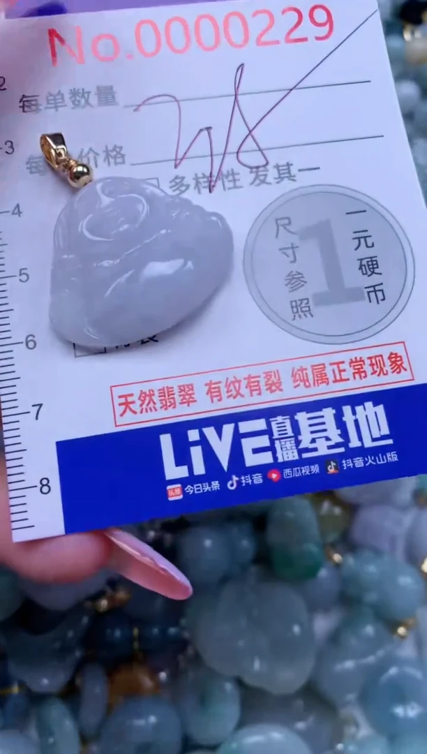 翡翠未镶嵌吊坠(不含链)0229