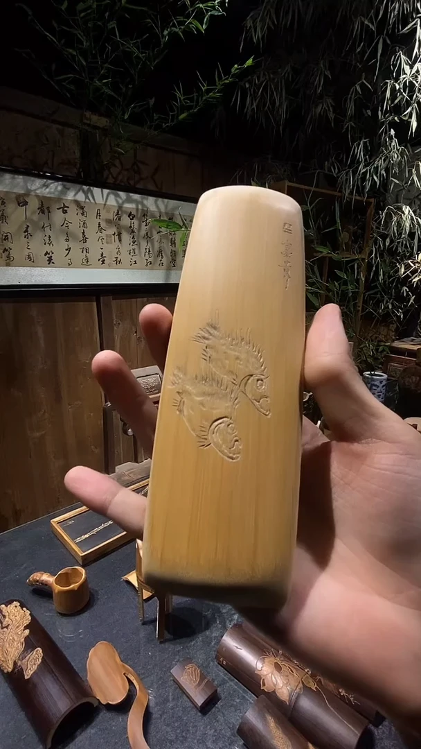 玉竹富贵鱼茶则纯手工