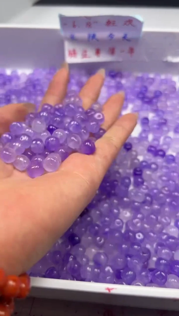 未镶嵌颈饰水晶W1772紫水晶老型8*7mm*20颗