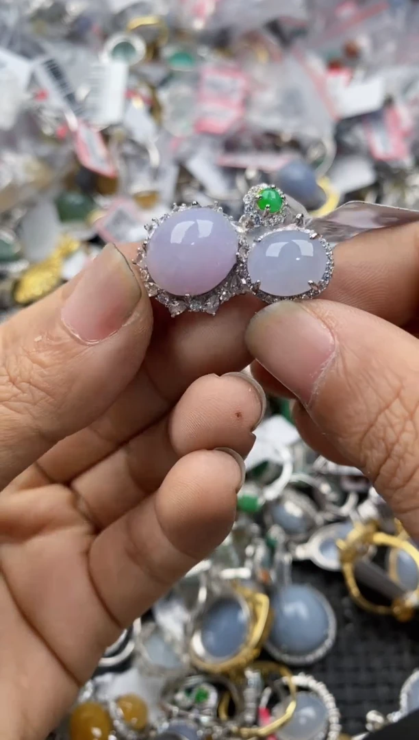 银S925镶嵌戒指翡翠8888----4