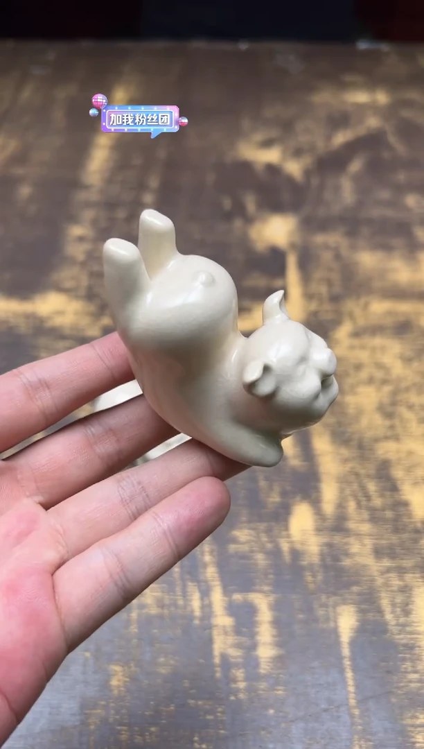 /霖松堂 草木灰福猪茶宠（倒立)